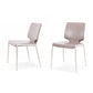 Cid Fiji Stackable Dining Chair Set of 2 Gray Faux Leather By Casagear Home