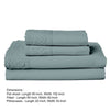 Edra 4 Piece Microfiber Queen Sheet Set with Lace Teal Gray By Casagear Home BM301870