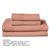 Edra 4 Piece Microfiber Queen Sheet Set Lace Dusty Pink By Casagear Home BM301880