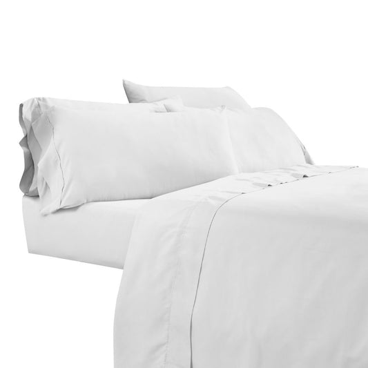 Myla 4 Piece Full Sheet Set, Stitched, White Microfiber By Casagear Home