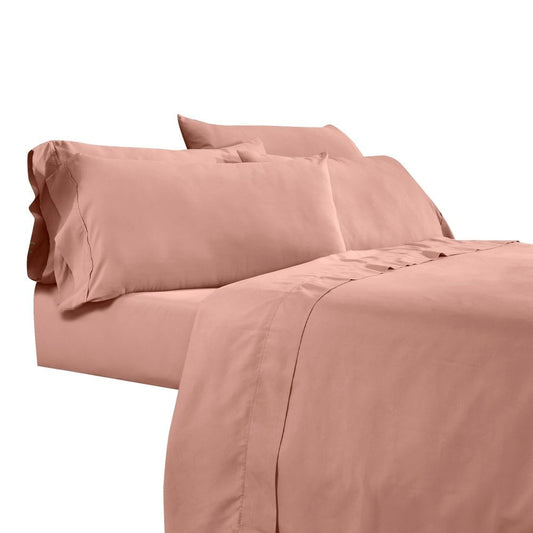 Myla 4 Piece Full Sheet Set, Stitched, Pink Microfiber By Casagear Home