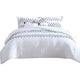 Ari 5 Piece Queen Comforter Set Woven Dots White Gray By Casagear Home BM301908
