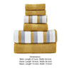 Nyx 6 Piece Soft Cotton Towel Set Striped White and Yellow By Casagear Home BM301937