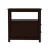 24 Wood Nightstand 2 Drawers 1 Shelf Cup Handles Brown By Casagear Home BM302001