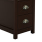 24 Wood Nightstand 2 Drawers 1 Shelf Cup Handles Brown By Casagear Home BM302001