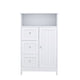39 Storage Cabinet with 3 Drawers 1 Open Shelf White By Casagear Home BM302018