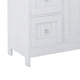 39 Storage Cabinet with 3 Drawers 1 Open Shelf White By Casagear Home BM302018