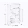39 Storage Cabinet with 3 Drawers 1 Open Shelf White By Casagear Home BM302018