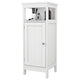32 Tall Storage Cabinet with 1 Open Shelf Crisp White By Casagear Home BM302019