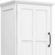 65 Tall Standing Cabinet Open Shelf Black Handles White By Casagear Home BM302026