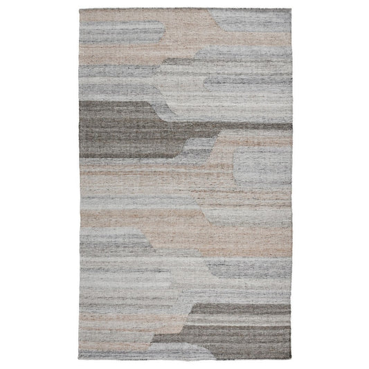 Yuz 2 x 3 Indoor Outdoor Small Area Rug with Beige Gray Abstract Tones By Casagear Home