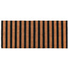 Oy 24 x 57 Coir Doormat with Brown and Black Striped Pattern, PVC Backing By Casagear Home