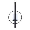 23 Inch Wall Sconce Candle Holder Glass Hurricane Keyhole Bracket Black By Casagear Home BM302383