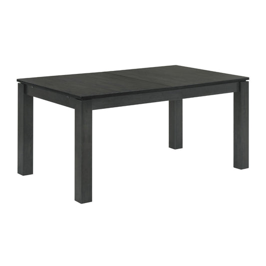 63-83 Inch Extendable Dining Table, Self Store Butterfly Leaf, Black Finish By Casagear Home