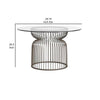 30 Inch Cage Style Dining Table Base Hollow Cylinder Base Gray Metal By Casagear Home BM302434