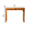 42 Inch Console Sofa Table 2 Gliding Drawers Sheesham Wood Chestnut By Casagear Home BM302460