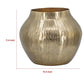 Kria 13 Inch Modern Vase Curved Shape Hammered Texture Gold Metal Finish By Casagear Home BM302539