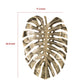 Linzo 25 Inch Metal Wall Hanging Decor Monstera Leaf Bright Gold Finish By Casagear Home BM302543