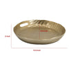 15 Inch Round Decorative Platter Tray Sloped Rim Texture Brass Gold By Casagear Home BM302553