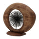 17 Inch Modern Sculpture Brown Mango Wood Frame Striking Open Eye Design By Casagear Home BM302557