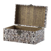Leo Set of 3 Storage Boxes Vegan Leather Lining Ornate Printed Designs By Casagear Home BM302570