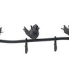 38 Inch Wall Hooks Perched Birds 8 Coat Hooks Black Iron Vintage Style By Casagear Home BM302598