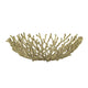 14 Inch Decorative Bowl Aluminum Tree Branch Design Gold By Casagear Home BM302637