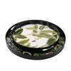 Set of 2 Decorative Trays Black Plastic Frame Lush Palm Leaf Printing By Casagear Home BM302688