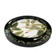 Set of 2 Decorative Trays Black Plastic Frame Lush Palm Leaf Printing By Casagear Home BM302688