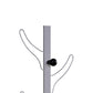 34 Inch Wall Mounted Coat and Hat Rack with 8 Hooks Silver Metal Frame By Casagear Home BM302943
