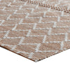 Solk 2 x 3 Small Area Rug Woven Polyester Moroccan Lattice Ivory Brown By Casagear Home BM303035