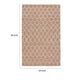 Solk 2 x 3 Small Area Rug Woven Polyester Moroccan Lattice Ivory Brown By Casagear Home BM303035