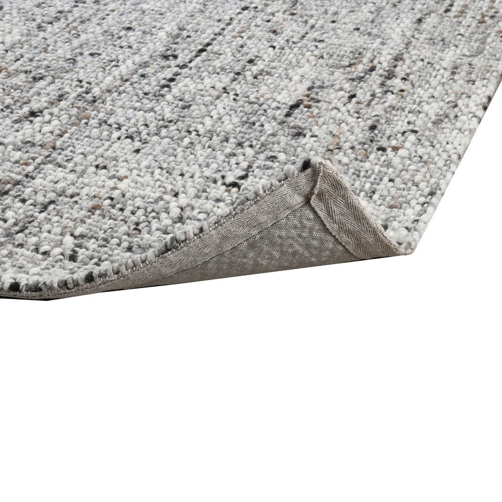 Kio 2 x 3 Small Heather Area Rug Handwoven New Zealand Wool Gray Ivory By Casagear Home BM303055