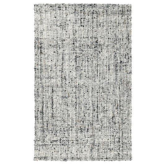 Kio 2 x 3 Small Heather Area Rug, Handwoven New Zealand Wool, Gray, Ivory By Casagear Home