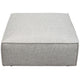 Daro 36 Inch Square Ottoman Cushioned Top Gray Barley Upholstery Black By Casagear Home BM303199