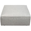 Daro 36 Inch Square Ottoman Cushioned Top Gray Barley Upholstery Black By Casagear Home BM303199