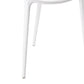 Yuva 22 Inch Armchair Modern Intricate Curved Seat White Polypropylene By Casagear Home BM304620