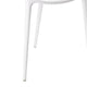 Yuva 22 Inch Armchair Modern Intricate Curved Seat White Polypropylene By Casagear Home BM304620
