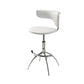 Will 26-31 Inch Adjustable Height Barstool Chair Chrome White Faux Leather By Casagear Home BM304641