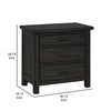 30 Inch 3 Drawer Nightstand Weathered Smooth Gray Wood Bracket Accents By Casagear Home BM304789