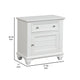 Jims 28 Inch Nightstand Single Door and Drawer Cup Handles White Wood By Casagear Home BM304791
