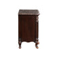Leon 32 Inch 2 Drawer Nightstand Carved Details Marble Surface Brown By Casagear Home BM304796