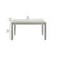 Pane 59 Inch Rectangular Wood Dining Table Smooth Gray Tall Block Legs By Casagear Home BM304804