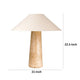 Bali 23 Inch Table Lamp Classic Empire Shade Cylinder Base Oak Brown By Casagear Home BM304895