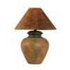 30 Inch Table Lamp, 3 Way Switch, Empire Shade, Green and Brown Finish By Casagear Home