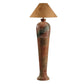 Siya 62 Inch Elongated Floor Lamp, Extra Tall, Deer Carvings, Brown, Black By Casagear Home
