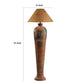 Siya 62 Inch Elongated Floor Lamp Extra Tall Deer Carvings Brown Black By Casagear Home BM304984