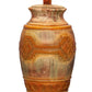 Riza 29 Inch Urn Table Lamp Carved Trellis Cut Rich Oak Brown Hydrocal By Casagear Home BM304989