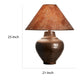 Rozy 25 Inch Table Lamp Urn Shaped Base Empire Shade Dark Brown Finish By Casagear Home BM305002