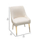 24 Inch Dining Chair Set of 2 Cushioned Seating Sloped Arms Off White By Casagear Home BM305036